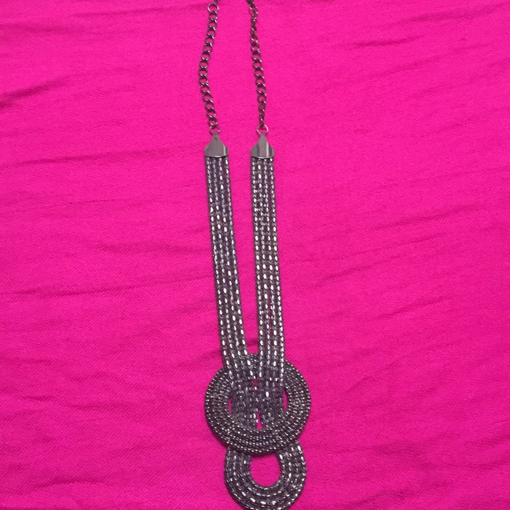 Gun metal statement necklace